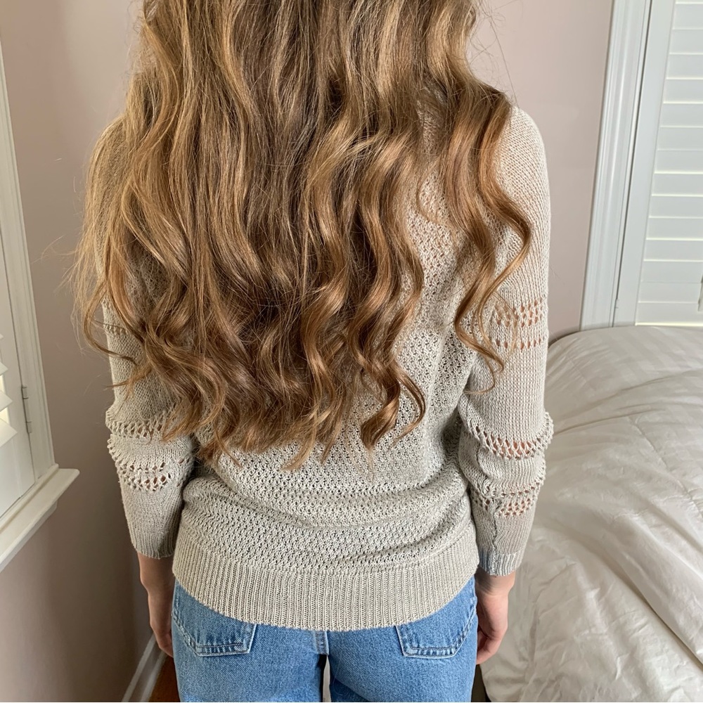 Joie Linen Fall Cozy Sexy Mocha Oatmeal Knit Breathable Sweater - Picture 4 of 4